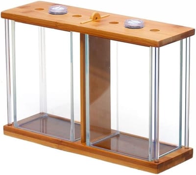 Decoratief Vissenkom - Aquarium Plantenbak - Huisdieren Houden - Dubbelzijdig Glas - 30 x 10 x 20 cm - Transparant