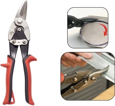 PD® - Blikschaar Links - 25cm - CRV - EXTRA STERK - Plaatschaar - Knabbelschaar - Metaalschaar