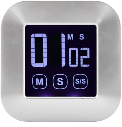 Allecto - Digitale Keuken Timer - Groot LED Scherm - Touch Screen Kookherinnering - Keukenaccessoire - Kooktijd bijhouden - Gebruiksvriendelijk -