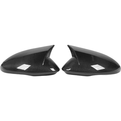 1 Paire de Coques de Rétroviseur en Fibre de Carbone Style Corne de Bœuf Coque de Rétroviseur Latéral de Voiture de Remplacement pour Alfa black
