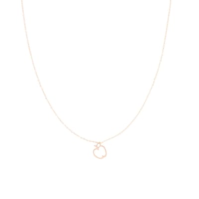 OOZOO Jewellery - Rosé goudkleurige ketting met een appel - SN-2044