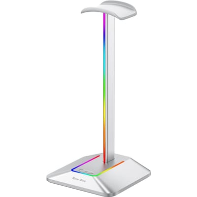 Nieuwe Bee Z8 hoofdtelefoonstandaard Headsethouder Oortelefoonstandaard Stevige basis voor alle hoofdtelefoonformaten zilver