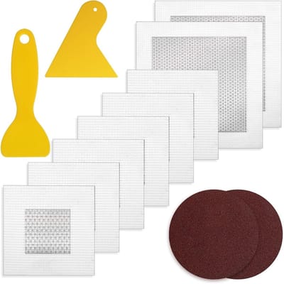 Complete Set voor Muurherstel met Zelfklevend Aluminium Gaas, Ideaal voor Plafondreparatie, 10 Stuks, Duurzame Oplossing voor Gaten en Scheuren
