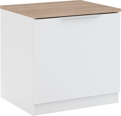 Vicco Betti Nachtkastje – 50 x 50 cm met 1 deur Wit/Sonoma