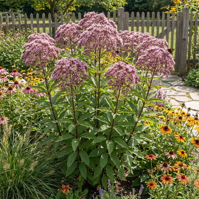 Bloomique - Set van 6 - Eupatorium Purpureum - Koninginnekruid - Leverkruid - Rijkbloeiend - Winterhard - Vaste plant - 10-20 cm hoog - Pot 9 cm