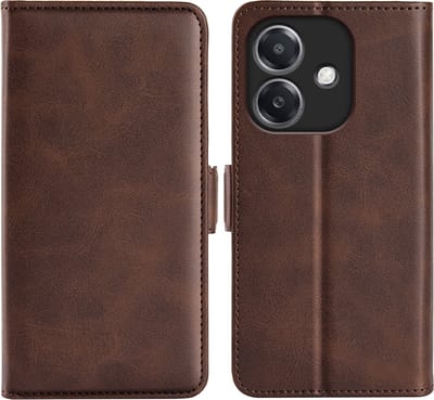 MobyDefend Hoesje - Geschikt voor Oppo A60 5G / A40 / A40m - Luxe Wallet Book Case (Sluiting Zijkant) - Bruin