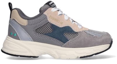 BunniesJR 226060-484 Jongens Lage Sneakers - Grijs - Leer - Veters