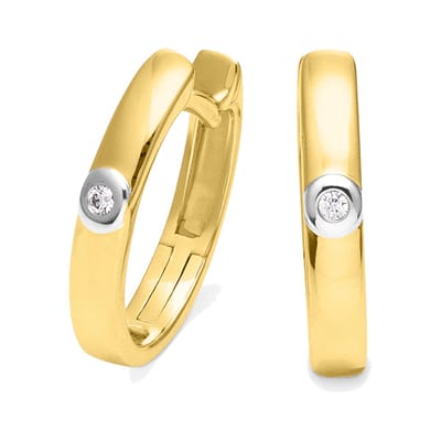 Orolino Ohrringe Gold 585 mit 2 Brillanten zus. 0,02ct.