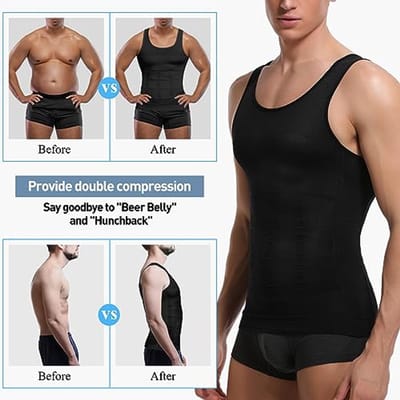 Heren Body Shaper en Buikcontrole Shirt - Shapewear Tanktop voor Slanker Silhouet