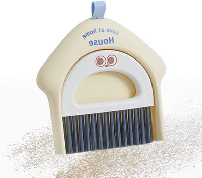 Bezem En Stofblik - Mini Stoffer Set - Snel Opruimen - Compact En Handig - 18.5x17cm - Meerdere Kleuren