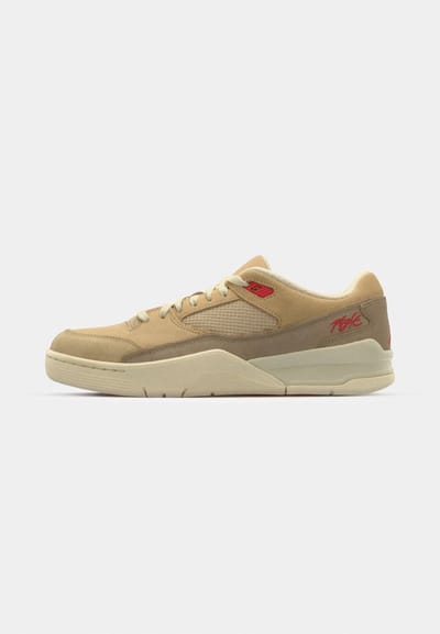 Jordan Flight Court - Maat 40 - Mushroom/Desert Camo/Fossil/Fire Red / Rood - Flight Court - Lifestyle - Heren Sneakers voor Mannen