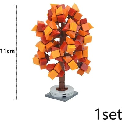 Alle Soorten Plant Boom Model Bos Struik Den Bouwsteen Moc Stad Straatscène Met Basisplaat Plant Decoratie Baksteen Kind Speelgoed