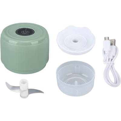 Elektrische Knoflookhakker Mini Draadloos Waterdicht Draagbare Foodprocessor voor Uien Gember Kamperen groen