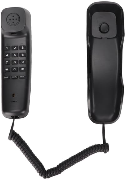 Dailygoods- Wandtelefoon Wandgemonteerd - Telefoon met Snoer - Antislip Bevestiging - Multifunctioneel - Telefoonbasis - ABS Materiaal - Vaste Telefoon