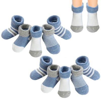 MTTproducts- Baby Sokken Dikke Thermische Katoen - Babysokken 0-3 maanden - 5 Paar - Babymode Sokken - Winter Sokken - Comfortabel en Warm