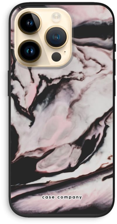 Case Company® - Hoesje geschikt voor iPhone 14 Pro hoesje - Roze stroom - Biologisch Afbreekbaar Telefoonhoesje - Bescherming alle Kanten en Schermrand