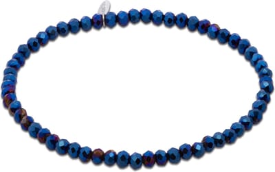 CO88 Collection - 8CB-91320 - kralenarmband vrouwen met blauwe kristalstenen - 3mm