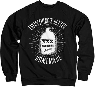 Moonshiners Sweater/trui -S- Everything's Better Homemade Zwart