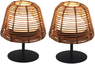 Set van 2 draadloze tafellampen H16CM BOHEME