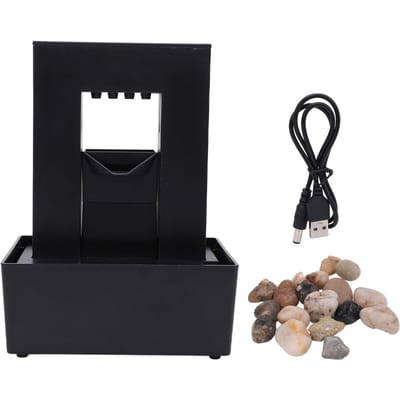 Decoratieve Binnenfontein Plastic Klein LED Licht Borrelende Waterfontein voor Thuis en Kantoor