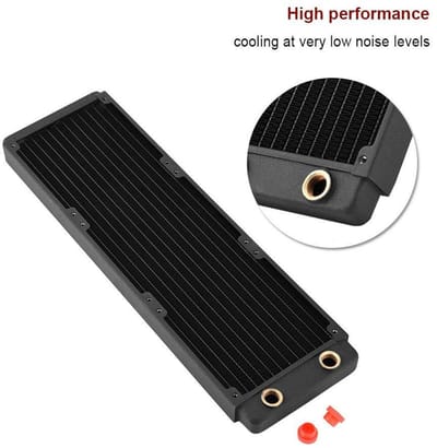 Dailygoods- Radiator 360 mm - G1/4-draads Koper - Waterkoeling - Hoogwaardig - Duurzaam - Laag Geluidsniveau - Waterkoeler