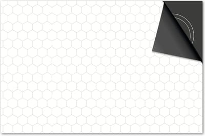 Inductie beschermer 60x60 - afdekplaat inductie mat - Dietrix Kookplaat beschermer - Exclusief - Hexagon - Hexagon creme grijze lijen