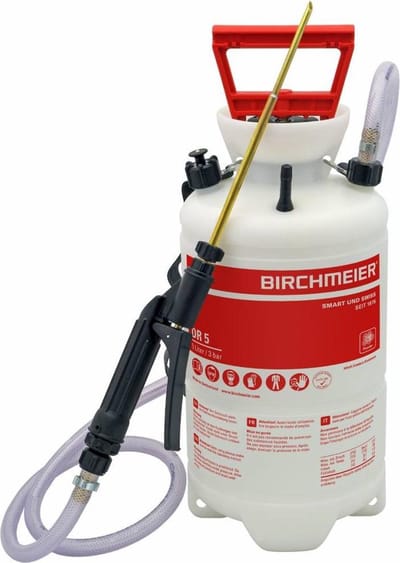 Birchmeier DR 5 professionele poederverstuiver met 5 liter reservoir en 4 bar werkdruk