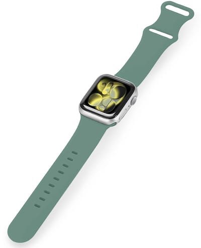 Horloge Bandje Geschikt voor Apple Watch 1, 2, 3, 4, 5, 6, 7, 8, 9, 10, 11, SE - 42/44/45/46 mm Bandje Siliconen Polsband - Siliconen Bandje Smartwatch - Cactus