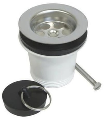 Afvoerventiel voor gootstenen - 1 1/2 inch AG - 70 mm - met bijpassende ventielstop Ø 50,5 mm - universeel stopventiel voor keukenspoelbakken