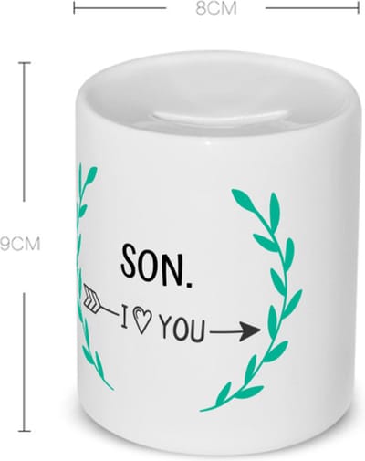 Akyol - son i love you Spaarpot - Zoon - de liefste zoon - verjaardag - cadeautje voor zoon - zoon artikelen - kado - geschenk - 350 ML inhoud