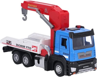 Transportwagen met Haak - Sleepwagen Speelgoed - Kinderspel - Heffunctie - 24 x 13 x 11 cm - Blauw