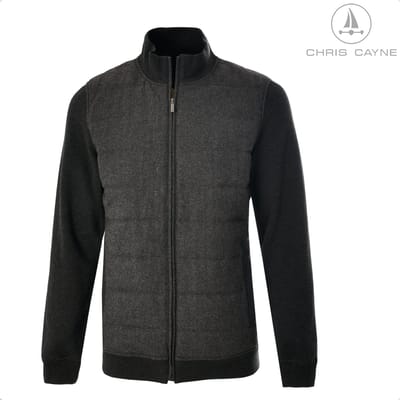 Chris Cayne heren vest - XXL - antracith - coatje - steekzakken - buitenstof Katoen - voering voorpand wol/polyester