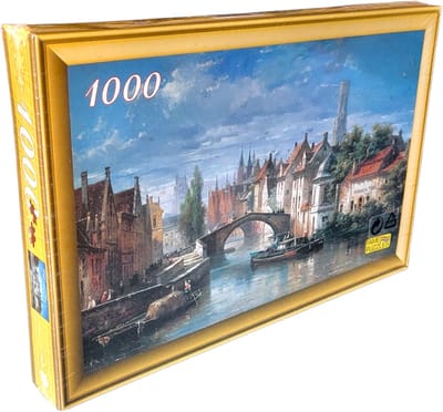 Puzzel Fame Puzzles - Schuiten op het kanaal in Brugge - 1000 stukjes