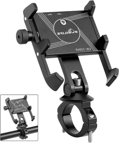 Fiets Smartphone Houder voor Stuur - Stevige Bevestiging, Verstelbaar en Geschikt voor Alle Smartphones