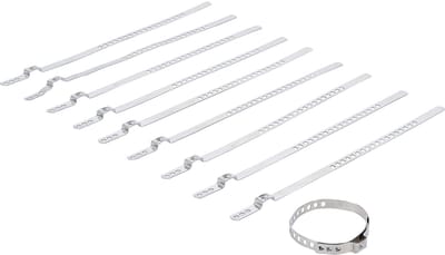 BGS Asshoezenklemmen-set Roestvrij staal 7 mm 20 - 50 mm 10-delig - 70327