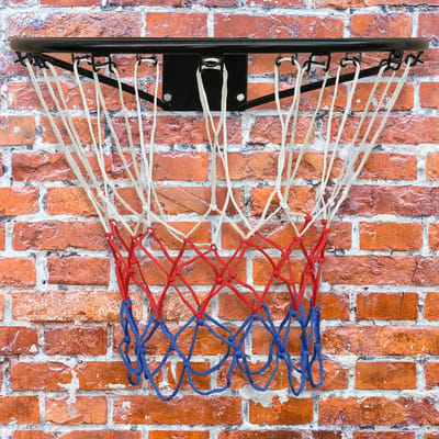 OKWISH Basketbalring Vervangbaar – 45 cm – IJzer En Nylon – Zwart – Wandmontage Voor Thuis En Kinderbasketbal