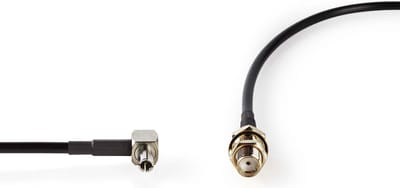 Nedis Antennekabel - SMA Female - TS9 - Verguld - 50 Ohm - Enkelvoudig Afgeschermd - 0.20 m - Rond - PVC - Zwart - Doos