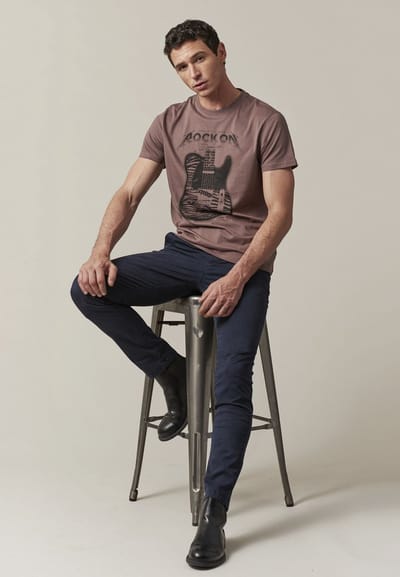 Deeluxe Rockon T-shirt Met Korte Mouwen Paars L Man