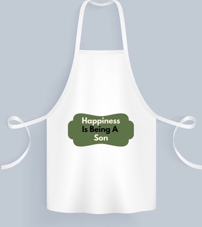 Akyol - happiness is being a son Keukenschort - Zoon - de liefste zoon - verjaardag - cadeautje voor zoon - zoon artikelen - kado - geschenk - 82 bij 71 cm