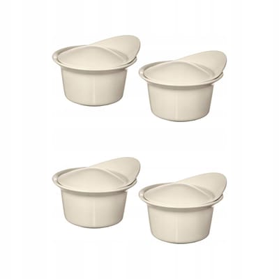 Ovenschaal met deksel, glanzend beige, 0.2L