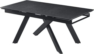 Belfurn - Verlengbare eetkamertafel Mass 180/240 x 90 cm in grijze keramiek
