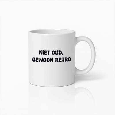 Grappige Retro Koffiemok – Niet Oud Gewoon Vintage Beker