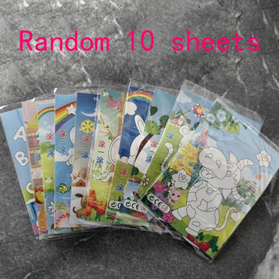 10-delige 3D EVA schuimsticker set DIY cartoon dier leren educatie schilderen kunst klaslokaal puzzel handwerk gray