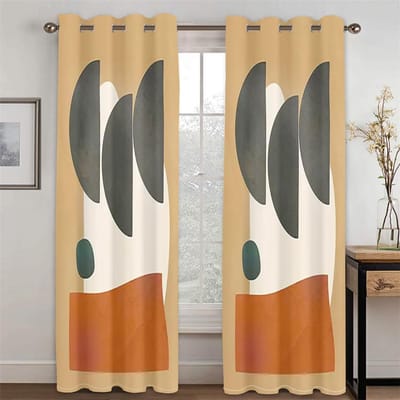 3D Moderne Eenvoudige Stijl Huisdecoratie Kleur Gestapelde Steen Kunst Gordijnen Woonkamer Slaapkamer Keuken Raamdecoratie Gordijnen 100W130H(CM)40x51in&Grommet Top