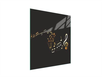 TMK ArtDeko Serie - Snijplank - 45x52 cm - Muziek Thema - Gehard Glas