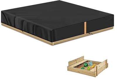 Waterdichte Zandbakafdekking - Oxford Stof, UV-Bestendig, Elastische Bescherming, 185 x 185 x 20 cm