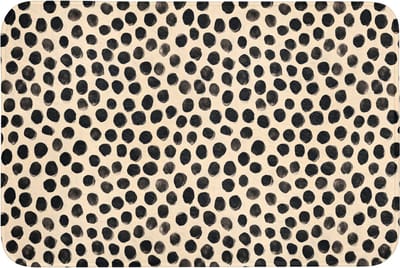 Badmat 90x60 cm - Antislip - Stippen - Patroon - Zwart - Badmatten voor badkamer - Badkamermat - Douchemat - Badkamer mat