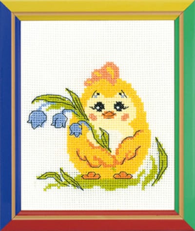 Borduurpakket - Kuiken - Flower Chick