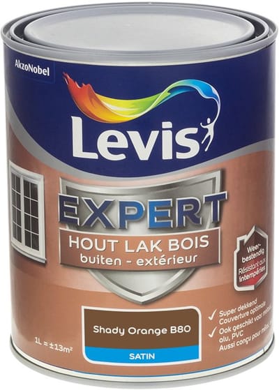 Levis - Expert Hout Lak Buiten Satin Mix - Shady Orange B80 - Mengverf - 1 L
