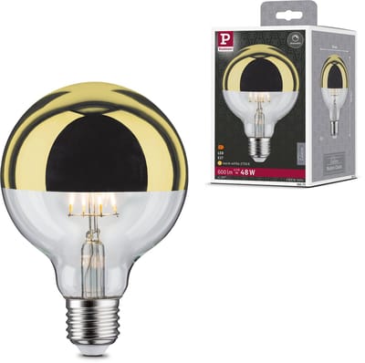 Modern Classic Edition Standaard 230 V LED Globe Kopspiegel E27 G95 600lm 6,5W 2700K dimbaar Kopspiegel goud